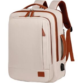 Large Travel Laptop Backpack for Men Women, Expandable Waterproof Carry On Backpack Airline Approved with USB Charging Port & Wet Pocket, 15.6" Business Work Backpack Rucksack Casual Daypack Black