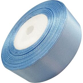 Satin Ribbon 1 inch Sky Blue Ribbons for Crafts Gift Ribbon Satin Solid Ribbon Roll 1 in x 25 Yards