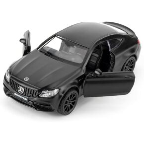 1:36 Benz C63 S AMG Car Model, Diecast Pull Back Model Toy Car, Doors Open, Collection Kids Toy for Aged 3 and up