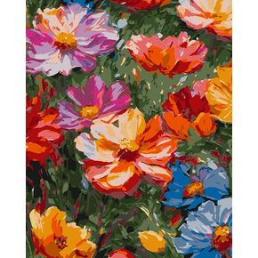 ShineSnow Cute Cat with Butterfly Fantasy Starry Night Paint by Numbers Acrylic Paints for Canvas Painting 16x20 inch Coloring Kits for Adults Beginner DIY Crafts for Gift
