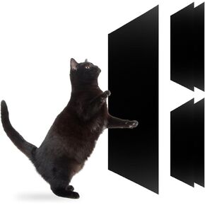 حصيرة Cat Scratch Mat (أسود ، 8 عبوات ، 9.8 ''*18.8 ') ، واقي الأثاث من الخدش القطط ، ودعم قوي للذات لتطبيق سهلة ومتينة ، متعددة الاستخدامات لأشجار القط والوظائف والأسرة