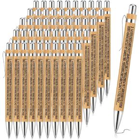 Spakon 80 Pcs Happy Pi Day π Pens Funny Math Endless Bamboo Ballpoint Pens Bulk Pi Day Prizes Gifts Bag International Mathematics Party Favor for Kids Students Guests Classroom School