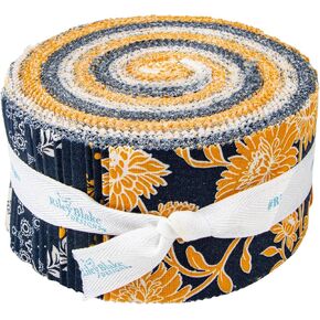 Cheddar at Twilight Rolie Polie 40 2.5-inch Strips Jelly Roll Riley Blake Designs RP-15160-40
