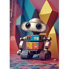 hill froeistung 5D Robots Diamond Art Painting Kits,DIY Full Round Drill Crawler Diamond Art for Adults,Beginners,Teens,Technological Diamond Art Painting Kit for Wall Decor,12x16inch