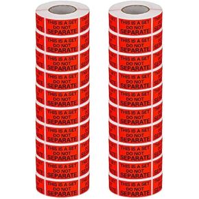 This is a Set Do Not Separate Fluorescent Orange FBA Packing Labels (1in. X 2in. - 500/Roll), 20 Rolls, Total 10,000 Labels