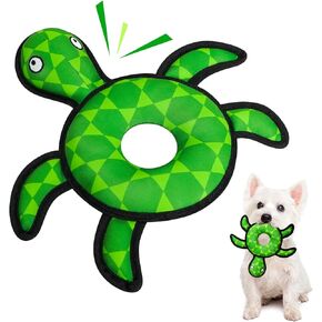 Squeaky Dog Toys, Floating Dog Toys for Indoor or Outward Play, Swim Ring Design Interactive Dog Gifts for Small and Medium Dogs - Flamingo
