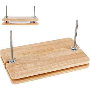 BENECREAT 9.3x5.9inch Wooden Book Press Portable, Book Binding Flat Paper Press for Bookbinding Supplies, Home, Office