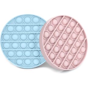 Johan & John Pop It Fidget Toys 2-Pack, Sensory Toys for Adults & Kids, Stress & Anxiety Relief Toys, Stylish Scandinavian Design, Robust & Firm, Poppet Loud on Both Sides, Magnolia and Seaside