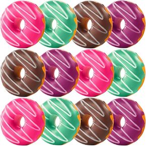 Donut Squishies Party Supplies (12 Pack ) 3 Inch Slow Rising Squishy Fake Donuts Squishy Toys Donuts for Kids, Squeeze Ball and Stress Relief, Great Donut Party Decorations and Birthday Party Favor