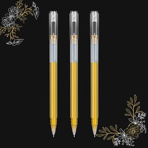 SMOOTHERPRO White Gel Pens, 3 Pcs 1.0 mm Bold Point Pens for Black Paper, 3 White Ink Pens for Artists, Drawing, Sketching, Coloring, DIY