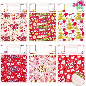 Joyin 24pcs عيد الحب يوم الختم حقائب الهدايا مع مقابض لأطفال الحفلات ، جوائز تبادل الفصول الدراسية ، حقائب Goodie Valentine’s Goodie