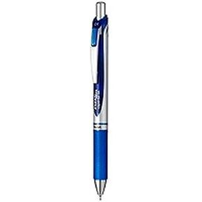 Pentel Gel ink Ballpoint Pen ENERGEL (Knock type) 0.4mm [Blue ink/Silver Shaft] x 5 pieces (Japan Import)