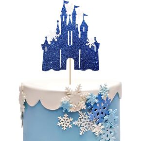 Castle Cake Topper, Castle Birthday Cake Decor, Pink Glitter Glitter Princess Castle Cake Topper for Girls, Princess Birthday/Baby Shower Party Decoration