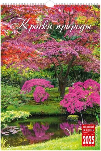 Wall calendar Colours of nature for 2025, size: 9.0 x 13.0 inches in the English and Russian languages in Saudi Arabia