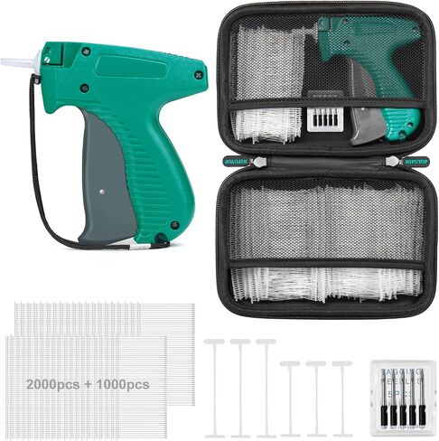 Tagging Gun for Clothing, Price Tag Gun for Clothes Labeler, Standard Retail Tagging Gun, Tag Attacher Machine, Garment Tagging Gun with 6 Needles, 3000pcs Barbs Fasteners, Hard Case (Not Mini Stitch) in Saudi Arabia