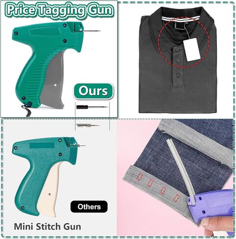 Tagging Gun for Clothing, Price Tag Gun for Clothes Labeler, Standard Retail Tagging Gun, Tag Attacher Machine, Garment Tagging Gun with 6 Needles, 3000pcs Barbs Fasteners, Hard Case (Not Mini Stitch) in Saudi Arabia