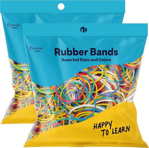 Rubber Bands Assorted Size & Colors, Colorful Rubber Bands Bulk, Stretchable Elastic Bands, Assorted Rubber Bands for School, Home, or Office (227g/0.5 lbs) – Enday in Saudi Arabia