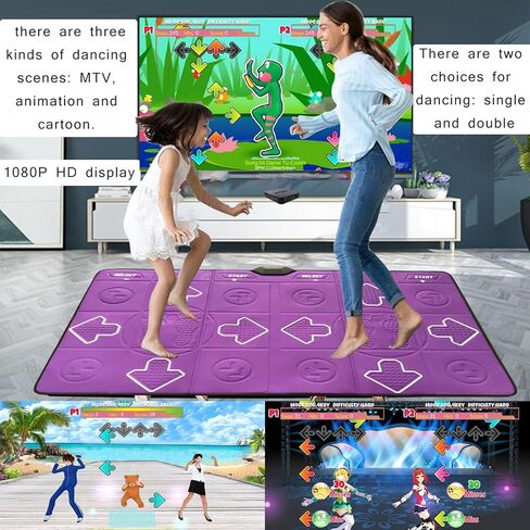 Dance Mat for Kids and Adults, Double User Wireless Dance Pad Game for TV, Exercise Dancing Mat for Family Games,Gifts Ideas for Girls and Boys in Kuwait