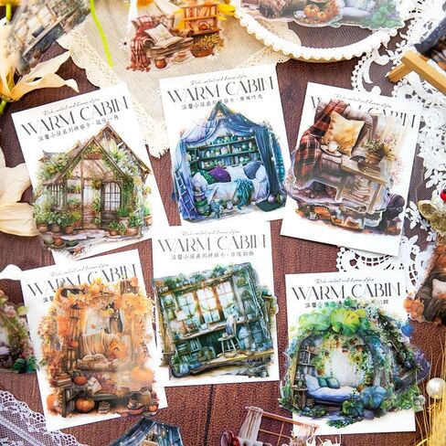 Alideco 60pcs Scrapbook Stickers Tree Landscaping Scrapbooking Junk Journal Crafts Embelishment Decoration Diary Stickers (shuyingyaoye) in Saudi Arabia