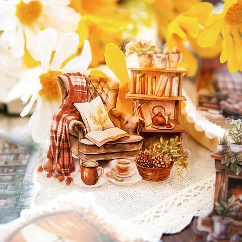 Alideco 60pcs Scrapbook Stickers Tree Landscaping Scrapbooking Junk Journal Crafts Embelishment Decoration Diary Stickers (shuyingyaoye) in Saudi Arabia