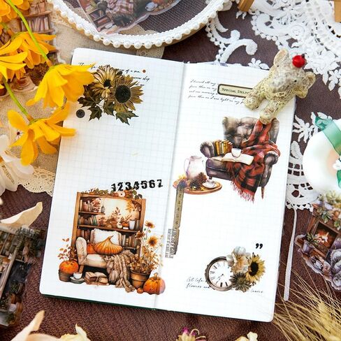 Alideco 60pcs Scrapbook Stickers Tree Landscaping Scrapbooking Junk Journal Crafts Embelishment Decoration Diary Stickers (shuyingyaoye) in Saudi Arabia