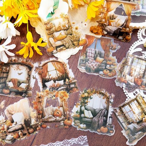Alideco 60pcs Scrapbook Stickers Tree Landscaping Scrapbooking Junk Journal Crafts Embelishment Decoration Diary Stickers (shuyingyaoye) in Saudi Arabia