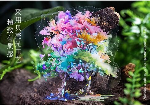 Alideco 60pcs Scrapbook Stickers Tree Landscaping Scrapbooking Junk Journal Crafts Embelishment Decoration Diary Stickers (shuyingyaoye) in Saudi Arabia
