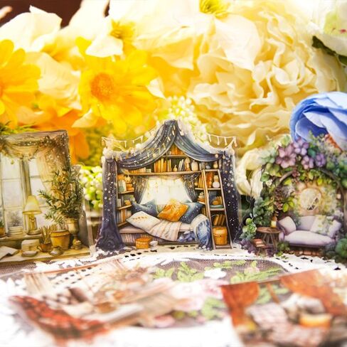 Alideco 60pcs Scrapbook Stickers Tree Landscaping Scrapbooking Junk Journal Crafts Embelishment Decoration Diary Stickers (shuyingyaoye) in Saudi Arabia