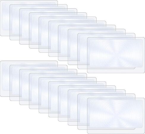 Hestya 20 PCS 3x Fresnel Lens Bulk Crex Card Machifier Size Pocket Wallet Machifier Card Card Thin Tran in Kuwait