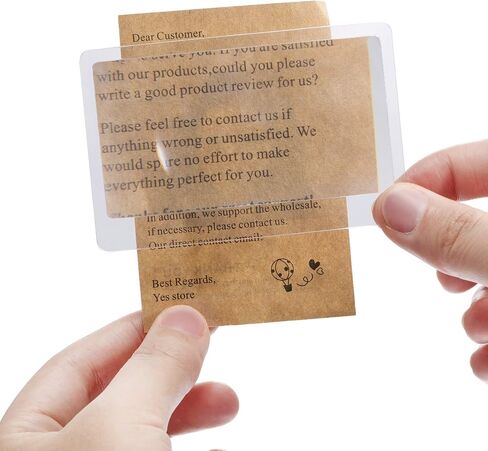 Hestya 20 PCS 3x Fresnel Lens Bulk Crex Card Machifier Size Pocket Wallet Machifier Card Card Thin Tran in Kuwait