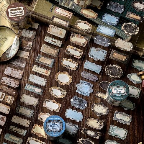 6ROLLS SCRAPBOOK ملصقات ملصقات سجل القصاصات الجمالية مستلزمات Washi Tape Junk Journal Labels ملصقات زخرفية عتيقة ملصقات الملصقات العتيقة الملصقات العتيقة لموازم اليومية in Kuwait