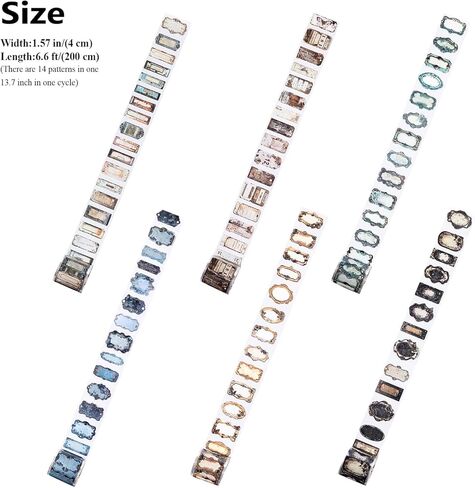6ROLLS SCRAPBOOK ملصقات ملصقات سجل القصاصات الجمالية مستلزمات Washi Tape Junk Journal Labels ملصقات زخرفية عتيقة ملصقات الملصقات العتيقة الملصقات العتيقة لموازم اليومية in Kuwait