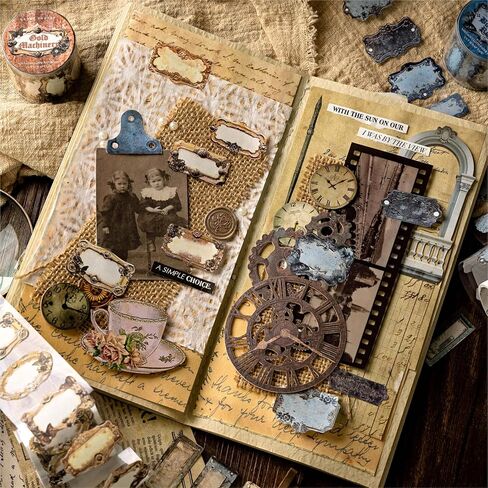 6ROLLS SCRAPBOOK ملصقات ملصقات سجل القصاصات الجمالية مستلزمات Washi Tape Junk Journal Labels ملصقات زخرفية عتيقة ملصقات الملصقات العتيقة الملصقات العتيقة لموازم اليومية in Kuwait