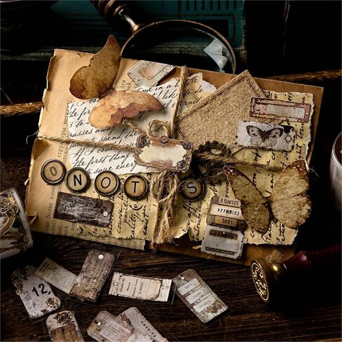 6ROLLS SCRAPBOOK ملصقات ملصقات سجل القصاصات الجمالية مستلزمات Washi Tape Junk Journal Labels ملصقات زخرفية عتيقة ملصقات الملصقات العتيقة الملصقات العتيقة لموازم اليومية in Kuwait