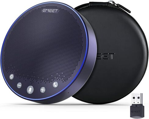 EMEET Bluetooth Speakerphone M3, Zoom Certified 4 AI Mics 360°Voice Pickup 18H Talk Time Conference Speaker and Microphone, USB/Bluetooth Conference Speaker w/Daisy Chain for 20 People for Zoom Teams in Saudi Arabia