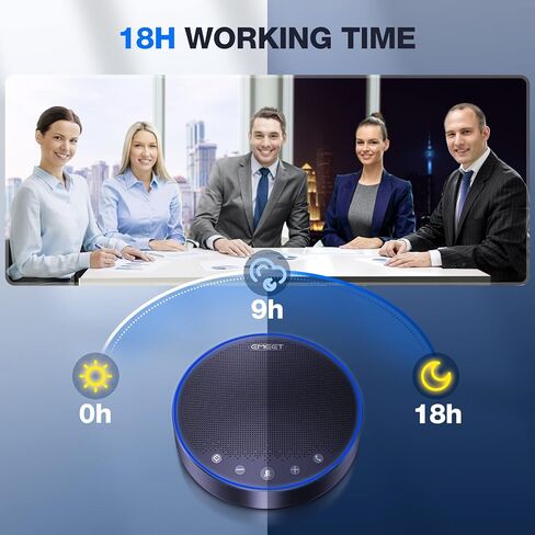 EMEET Bluetooth Speakerphone M3, Zoom Certified 4 AI Mics 360°Voice Pickup 18H Talk Time Conference Speaker and Microphone, USB/Bluetooth Conference Speaker w/Daisy Chain for 20 People for Zoom Teams in Saudi Arabia