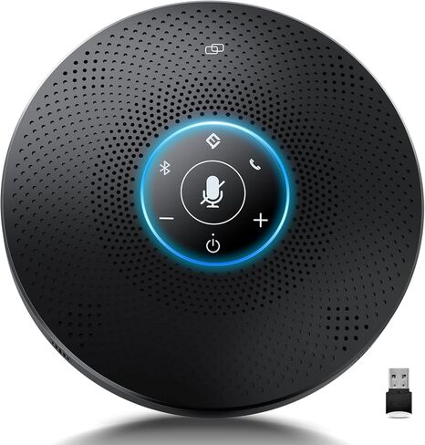 EMEET Bluetooth Speakerphone M3, Zoom Certified 4 AI Mics 360°Voice Pickup 18H Talk Time Conference Speaker and Microphone, USB/Bluetooth Conference Speaker w/Daisy Chain for 20 People for Zoom Teams in Kuwait