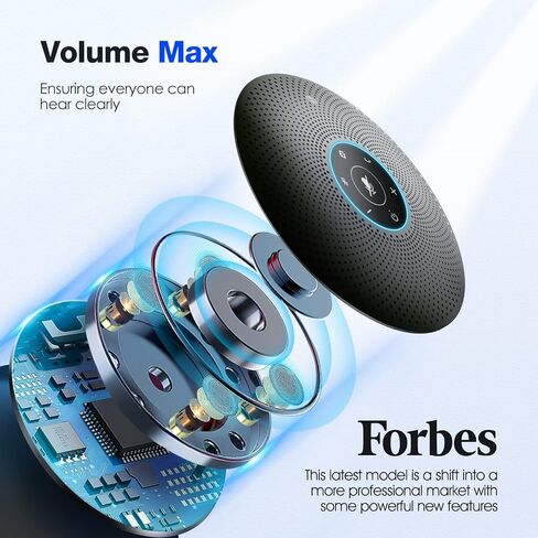 EMEET Bluetooth Speakerphone M3, Zoom Certified 4 AI Mics 360°Voice Pickup 18H Talk Time Conference Speaker and Microphone, USB/Bluetooth Conference Speaker w/Daisy Chain for 20 People for Zoom Teams in Kuwait