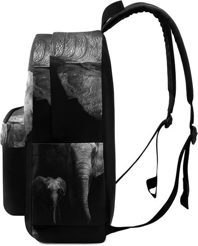 Fustylead Elephant and Baby Elephant Backpack School Laptop Bag Bookbag for Boys Girls Students Daypack Picnic Travel in Kuwait