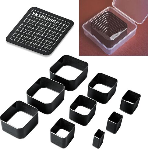 مجموعة قاطع ثقب جلدي ، 9 أحجام ماس على شكل جلد يموت أدوات القاطع 20 25 30 35 40 45 50 55 60 مم ، قاطع جلدي جوف in Kuwait