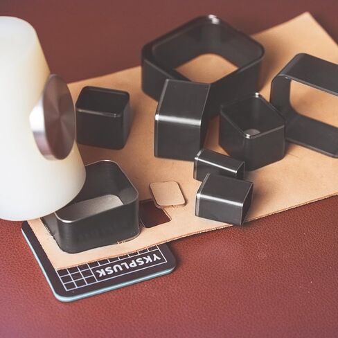 مجموعة قاطع ثقب جلدي ، 9 أحجام ماس على شكل جلد يموت أدوات القاطع 20 25 30 35 40 45 50 55 60 مم ، قاطع جلدي جوف in Kuwait