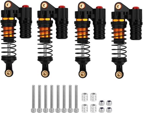 Aluminum Adjustable Piggyback Shock Absorber Oil Damper for Axial SCX10 Capra Wraith TRX4 TRX6 D90 1/10 RC Crawler Upgrade Parts (titanium, 120mm) in Kuwait