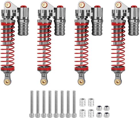 Aluminum Adjustable Piggyback Shock Absorber Oil Damper for Axial SCX10 Capra Wraith TRX4 TRX6 D90 1/10 RC Crawler Upgrade Parts (titanium, 120mm) in Kuwait