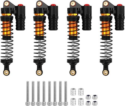 Aluminum Adjustable Piggyback Shock Absorber Oil Damper for Axial SCX10 Capra Wraith TRX4 TRX6 D90 1/10 RC Crawler Upgrade Parts (titanium, 120mm) in Kuwait