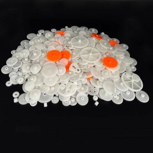 330PCS White Plastic Gears Module 0.5 Gears for DC Motor DIY Model Toys RC Car Robot Gear Replacement Electric Motor Gears (330) in Kuwait