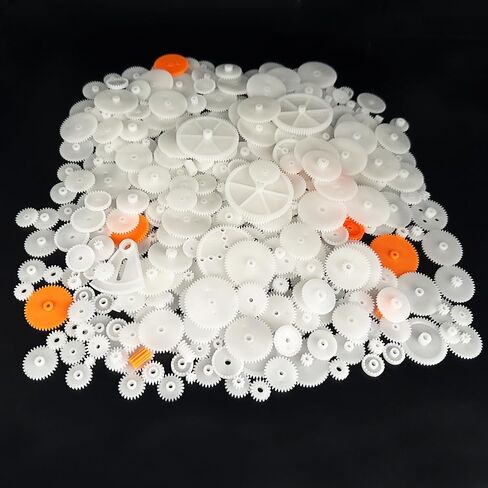 330PCS White Plastic Gears Module 0.5 Gears for DC Motor DIY Model Toys RC Car Robot Gear Replacement Electric Motor Gears (330) in Kuwait