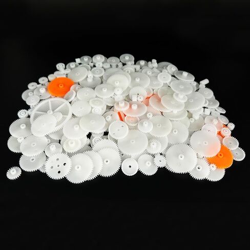 330PCS White Plastic Gears Module 0.5 Gears for DC Motor DIY Model Toys RC Car Robot Gear Replacement Electric Motor Gears (330) in Kuwait