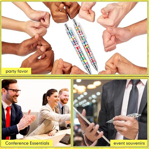 Janlaugh 50 Pcs International Flag Pens World Ballpoint Retractable Country Flags Pens Bulk Multicultural Party Favors Decoration Gift for Sports Events Home Office Supplies in Kuwait