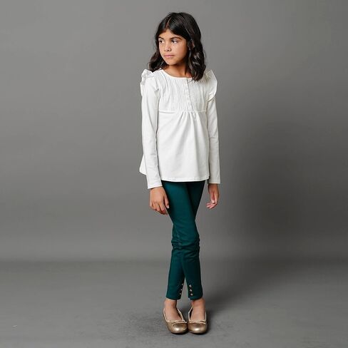 بنطال بونتي للفتيات من هوب آند هنري مع تفاصيل أزرار in Kuwait