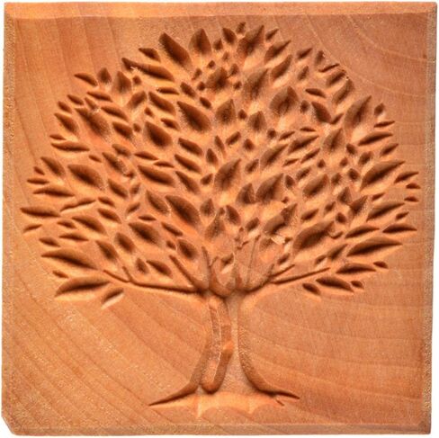 MKM Pottery Tools Large Square Decorative Stamp for Pottery, Clay, Ceramics (Ssl-76 Tree of Life) in Kuwait